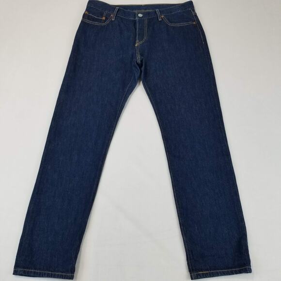 Levis 501 Jeans Mens 29x30 Blue Button Fly Straight Leg Denim Classic Pants - Picture 12 of 12